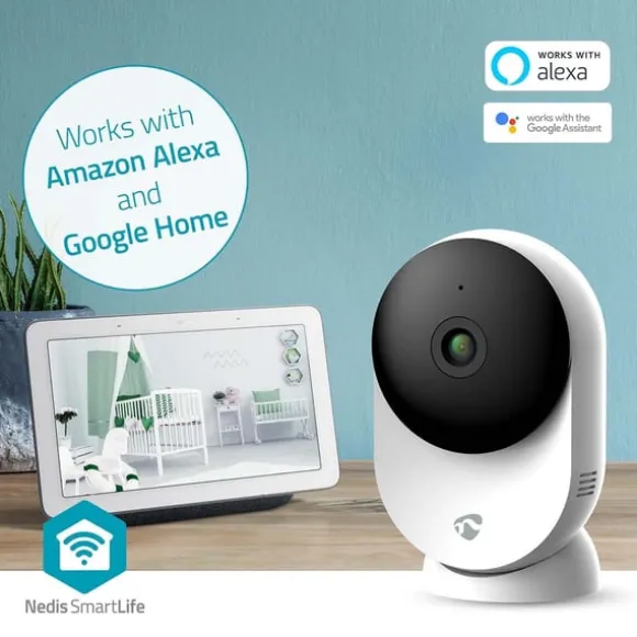 Nedis SmartLife Indendørs Kamera | 3MP Full HD 1296p | Cloud Storage (mulighed) / microSD (ikke inkluderet) / Onvif | Med bevægelsessensor | Nattesyn | CDON