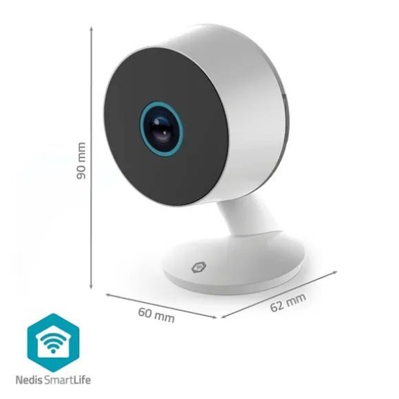 Nedis SmartLife Indendørs Kamera | 3MP Full HD 1296p | Cloud Storage (mulighed) / microSD (ikke inkluderet) / Onvif | Med bevægelsessensor | Nattesyn | CDON