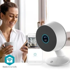 Nedis SmartLife Indendørs Kamera | 3MP Full HD 1296p | Cloud Storage (mulighed) / microSD (ikke inkluderet) / Onvif | Med bevægelsessensor | Nattesyn | CDON