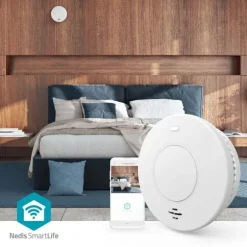 Nedis SmartLife Røgalarm | Batteri | Sensorlevetid: 10 År | EN 14604 | Maks. batteritid: 120 Måned | 85 dB | Hvid | 1 stk