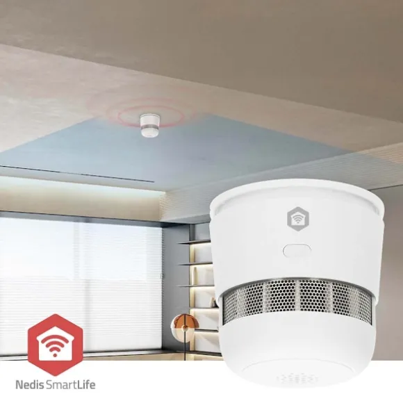 Nedis SmartLife Røgalarm | Batteri | Sensorlevetid: 10 År | EN 14604 | Maks. batteritid: 36 Måned | 85 dB | Hvid | 1 stk