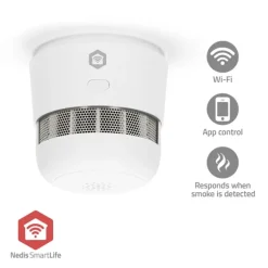 Nedis SmartLife Røgalarm | Batteri | Sensorlevetid: 10 År | EN 14604 | Maks. batteritid: 36 Måned | 85 dB | Hvid | 1 stk