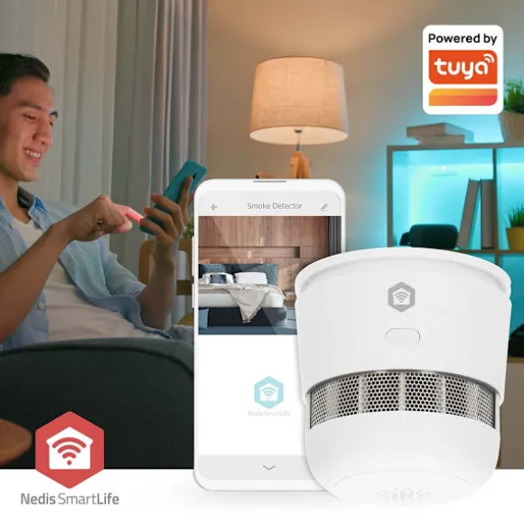 Nedis SmartLife Røgalarm | Batteri | Sensorlevetid: 10 År | EN 14604 | Maks. batteritid: 36 Måned | 85 dB | Hvid | 1 stk