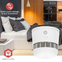 Nedis SmartLife Røgalarm | Batteri | Sensorlevetid: 10 År | EN 14604 | Maks. batteritid: 36 Måned | 85 dB | Hvid | 1 stk