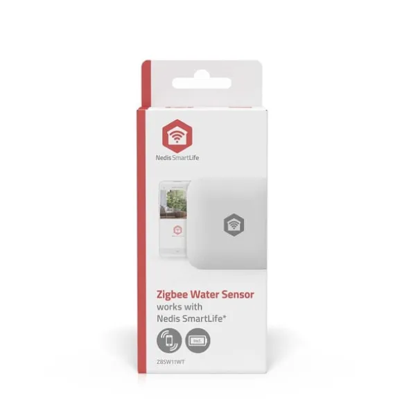 Nedis SmartLife Vand Detektor | Zigbee 3.0 | Batteri | Maks. batteritid: 12 Måned | Hvid