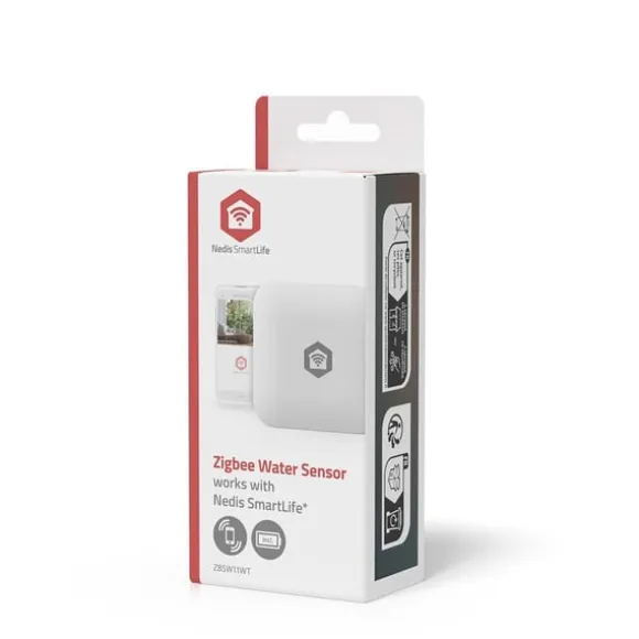 Nedis SmartLife Vand Detektor | Zigbee 3.0 | Batteri | Maks. batteritid: 12 Måned | Hvid