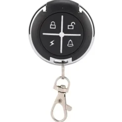 4-nøgle sort rund automatisk kopi garageport trådløs fjernbetjening (433MHZ)