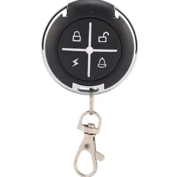 4-nøgle sort rund automatisk kopi garageport trådløs fjernbetjening (433MHZ)