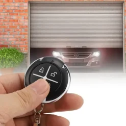 4-nøgle sort rund automatisk kopi garageport trådløs fjernbetjening (433MHZ)