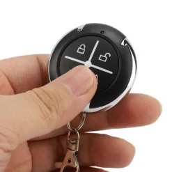 4-nøgle sort rund automatisk kopi garageport trådløs fjernbetjening (433MHZ)