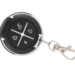 4-nøgle sort rund automatisk kopi garageport trådløs fjernbetjening (433MHZ)