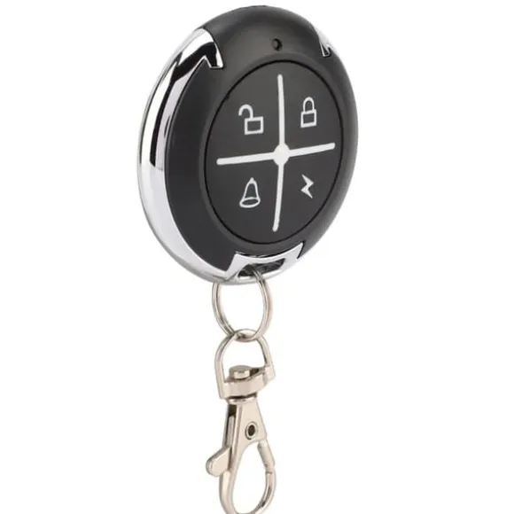 4-nøgle sort rund automatisk kopi garageport trådløs fjernbetjening (433MHZ)