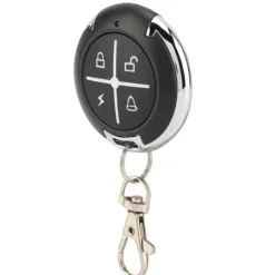 4-nøgle sort rund automatisk kopi garageport trådløs fjernbetjening (433MHZ)