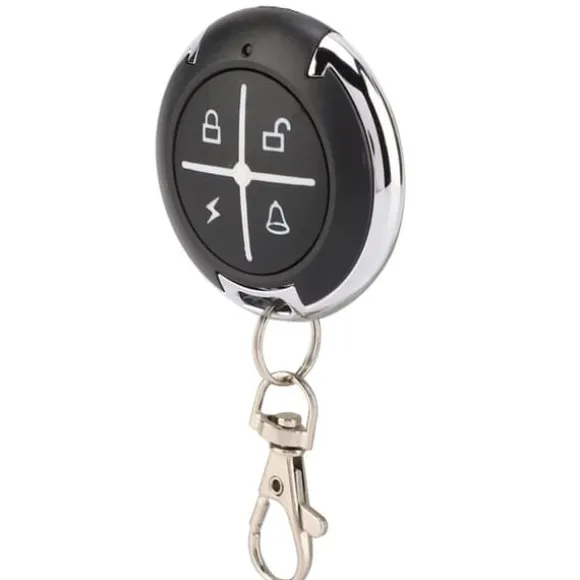 4-nøgle sort rund automatisk kopi garageport trådløs fjernbetjening (433MHZ)