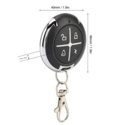 4-nøgle sort rund automatisk kopi garageport trådløs fjernbetjening (433MHZ)