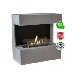 Nova BC bioethanol vægovn - Betonlook - 2 KW varme