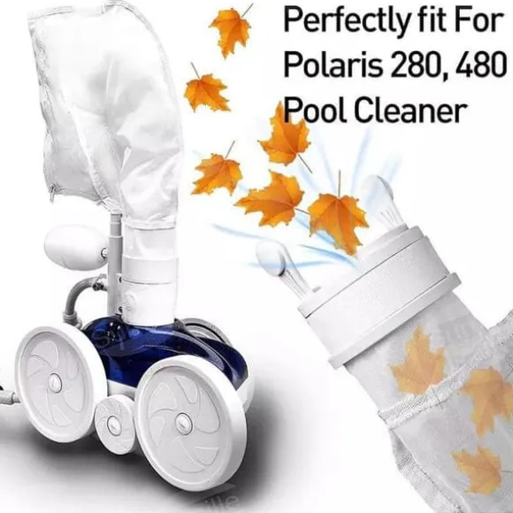 OBOSOE 2 Nylon Pool Filter Poser med Lynlås + 10 Sort Sponge Filter Dele - Reservedele til Polaris 280/480 Pool Robot