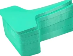 OBOSOE 100 stk vandtætte plastplanteetiketter - T-formede, tykke sorte etiketter til have og planteskole