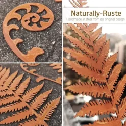 OBOSOE dekorative metalhavestøtter - Bregneplantestøtte metalblomster til udendørs havedekoration