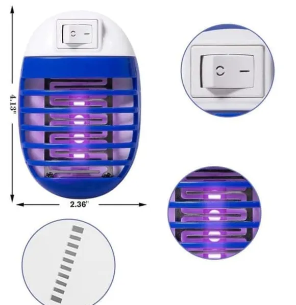 OBOSOE Electric Mosquito Killer/Insect Killer 2-pack – Indendørs og udendørs myggefanger, fluedræber med stik