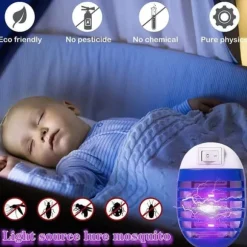OBOSOE Electric Mosquito Killer/Insect Killer 2-pack – Indendørs og udendørs myggefanger, fluedræber med stik