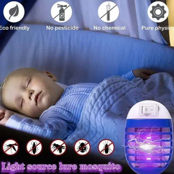 OBOSOE Electric Mosquito Killer/Insect Killer 2-pack – Indendørs og udendørs myggefanger, fluedræber med stik