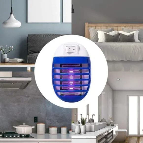 OBOSOE Electric Mosquito Killer/Insect Killer 2-pack – Indendørs og udendørs myggefanger, fluedræber med stik