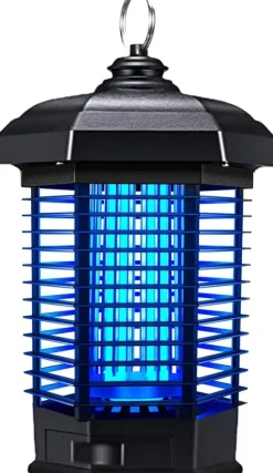 OBOSOE Electric Mosquito Killer – Kraftig insektdræber 4200V, myggefanger med ledning, vandtæt fluefanger til udendørs brug