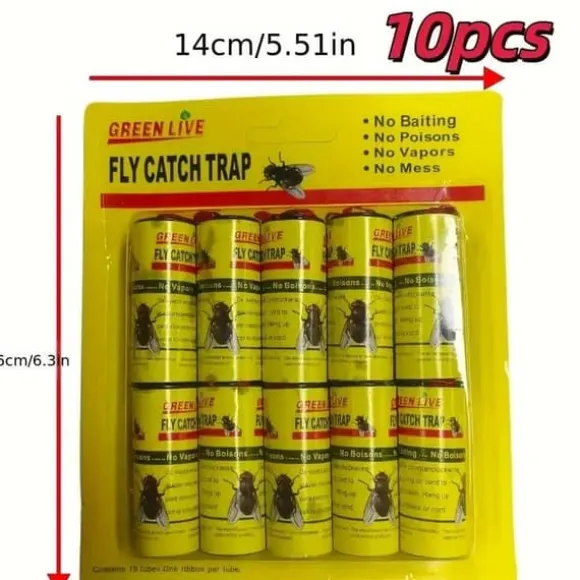 OBOSOE Fluefælde fluefanger fluepapirrulle 10-pak
