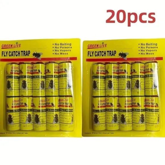 OBOSOE Fluefælde fluefanger fluepapirrulle 20-pak