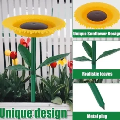 OBOSOE fuglefoderautomat på stativ – dekorativ udendørs fuglefoderautomat i blomsterdesign til have og altan