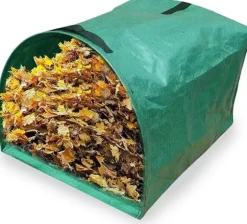 OBOSOE haveaffaldspose med håndtag, bladposer, plæneklipning, foldbare robuste haveaffaldsposer til græs, blad, hækblad