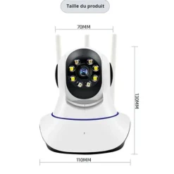 OBOSOE HD WiFi indendørs kamera – Smart sikkerhedskamera med natfunktion, plug-in multifunktionel hjemmeovervågning