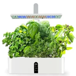 OBOSOE Hydroponisk Dyrkningssystem – Indendørs have med LED Grow Light & 16H Smart Timer