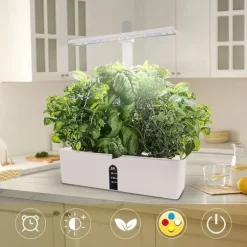 OBOSOE Hydroponisk Dyrkningssystem – Indendørs have med LED Grow Light & 16H Smart Timer
