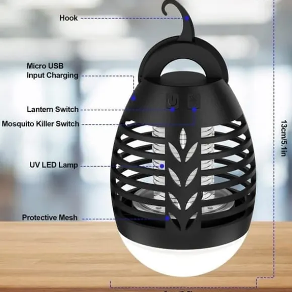 OBOSOE Mosquito Killer Outdoor 5W – Myggelampe med LED og IP66 beskyttelse, effektiv mod insekter