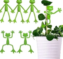 OBOSOE 5-Pack Frog Plant Support, Sød Frø Plantestativ Potteholder til indendørs og udendørs dekoration