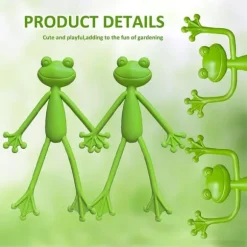 OBOSOE 5-Pack Frog Plant Support, Sød Frø Plantestativ Potteholder til indendørs og udendørs dekoration