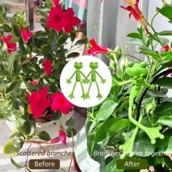OBOSOE 5-Pack Frog Plant Support, Sød Frø Plantestativ Potteholder til indendørs og udendørs dekoration