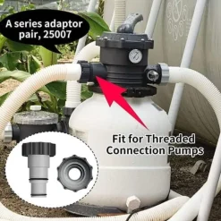 OBOSOE 2-pak poolslangeadapter til Intex-pumper – poolslangeadapter passer til 32/38 mm indvendigt gevind
