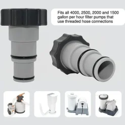OBOSOE 2-pak poolslangeadapter til Intex-pumper – poolslangeadapter passer til 32/38 mm indvendigt gevind