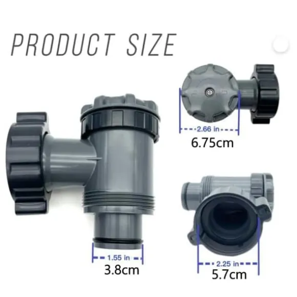 OBOSOE 2-pak slangekoblinger med vandstop – til 1,5" poolslange – velegnet til filterpumper