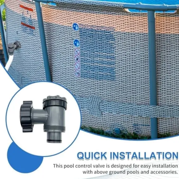 OBOSOE 2-pak slangekoblinger med vandstop – til 1,5" poolslange – velegnet til filterpumper