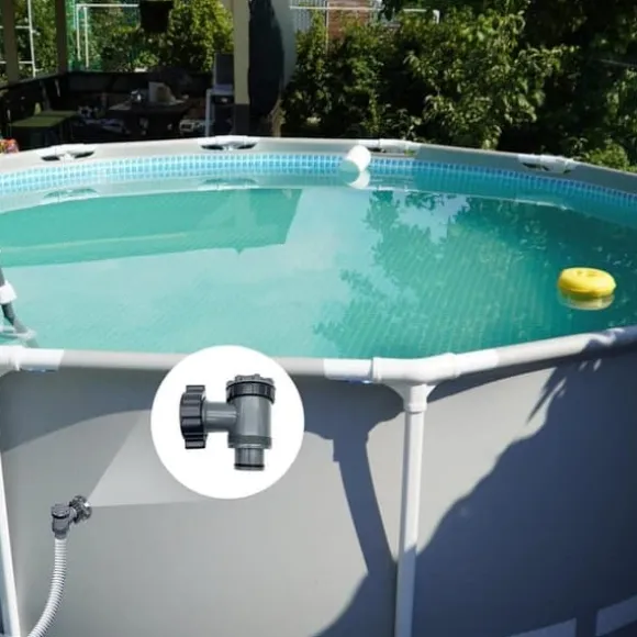 OBOSOE 2-pak slangekoblinger med vandstop – til 1,5" poolslange – velegnet til filterpumper