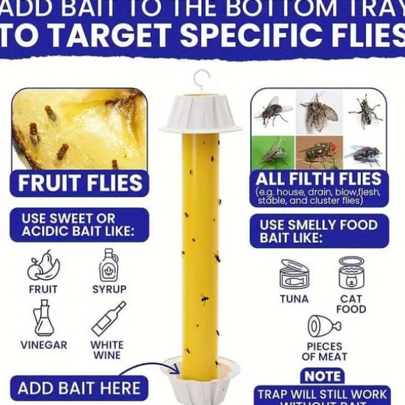 OBOSOE 4-pak Sticky Fly Trap fluefælder til indendørs og udendørs – Selvklæbende fælder mod fluer og myg