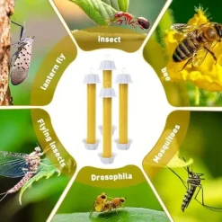 OBOSOE 4-pak Sticky Fly Trap fluefælder til indendørs og udendørs – Selvklæbende fælder mod fluer og myg