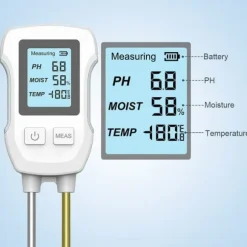 OBOSOE pH-måler og jordfugtighedsmåler – Digital jordtester med dobbelt sensor til potteplanter og have