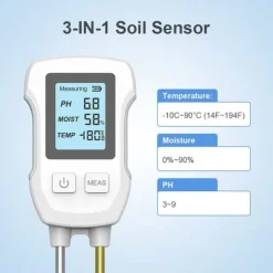 OBOSOE pH-måler og jordfugtighedsmåler – Digital jordtester med dobbelt sensor til potteplanter og have