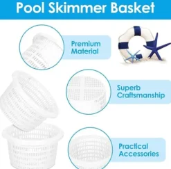 OBOSOE Pool Skimmer Kurv 19 cm – Reservedel til overfladerengøring, holdbar og nem at samle