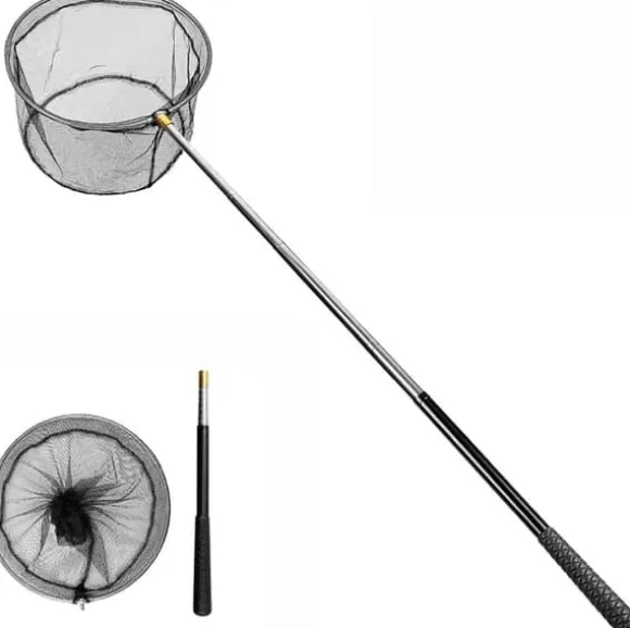 OBOSOE Poolfælde/Poolskimmernet/Teleskopisk Stålstangsnet - 147 cm Udtrækkelig Bladskimmer til Pool & Spa | Til under- og bebygget pool, dam og sauna | CDON